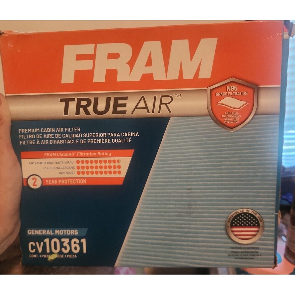 FRAM TrueAir Premium Cabin Air Filter CV10361 N95 Grade GM Vehicles NEW